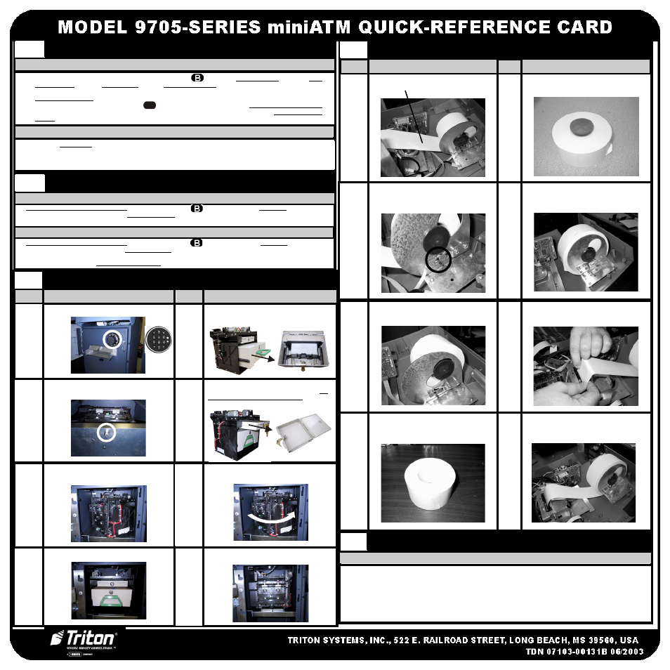 Ij k l | Triton 9705 Series Quick Reference Guide User Manual | Page 2 / 2