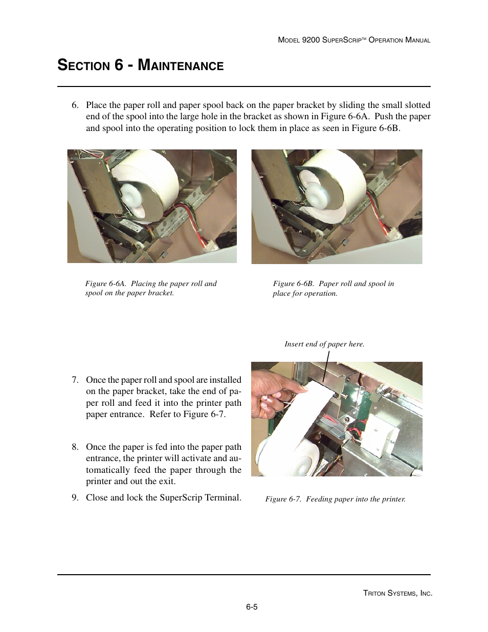 6 - m, Ection, Aintenance | Triton 9200 Operation Manual User Manual | Page 159 / 179