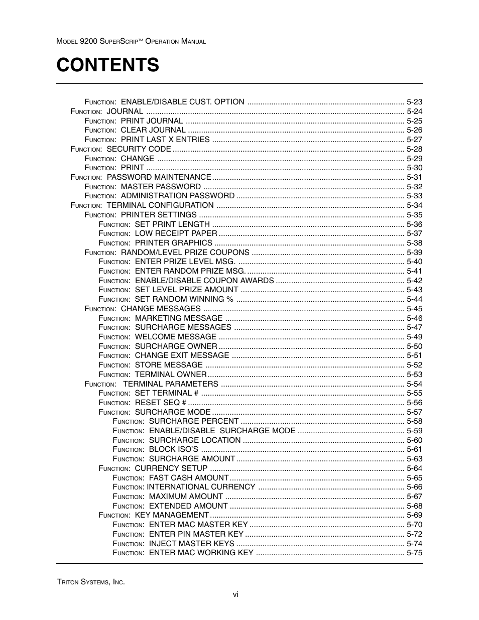 Triton 9200 Operation Manual User Manual | Page 6 / 179