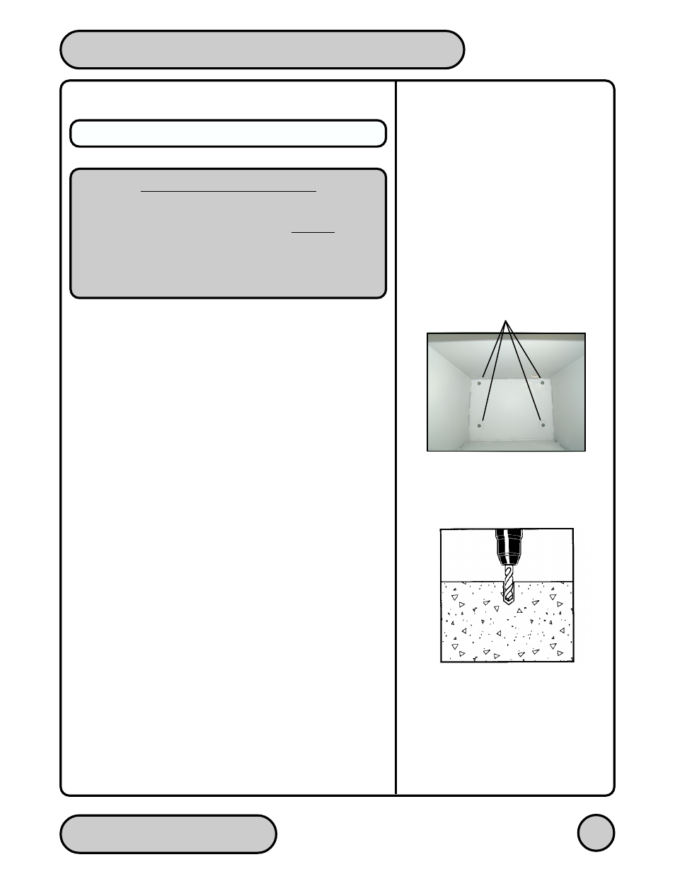 Mark/drill mounting holes concrete strength | Triton MAKO EXTENDED CABINET Installation Manual User Manual | Page 4 / 7