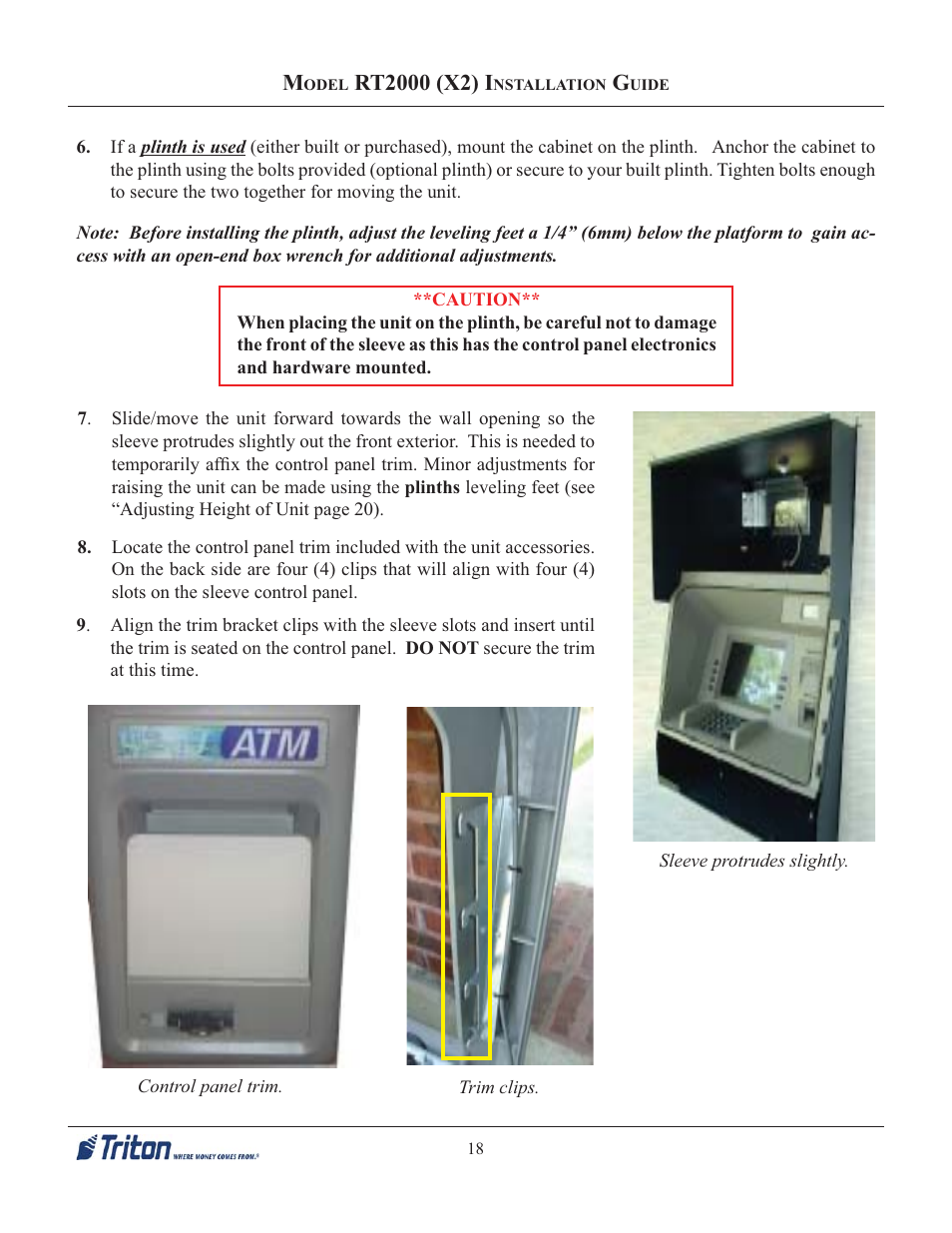 Triton RT2000 X2 Installation Manual User Manual | Page 18 / 36