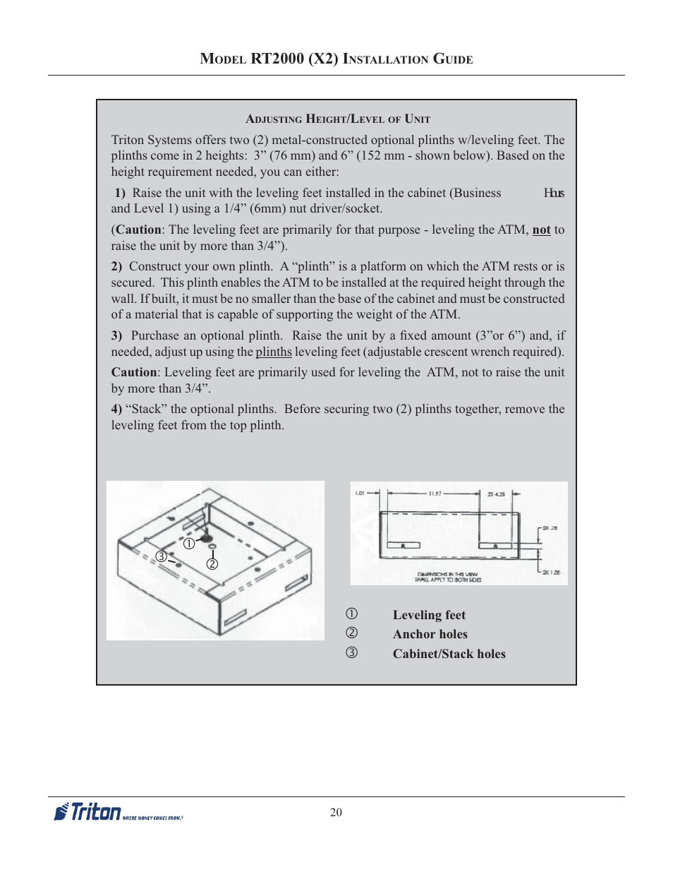 Cd e | Triton RT2000 X2 Installation Manual User Manual | Page 20 / 36