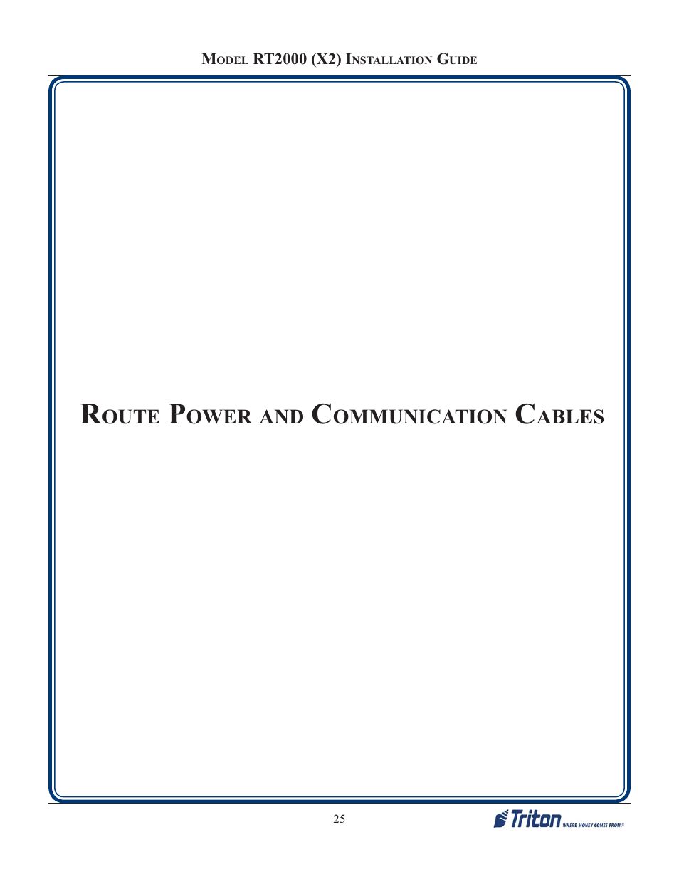 Triton RT2000 X2 Installation Manual User Manual | Page 25 / 36
