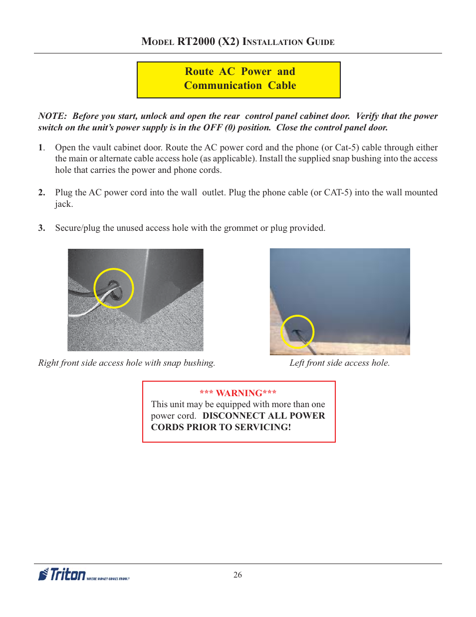 Triton RT2000 X2 Installation Manual User Manual | Page 26 / 36