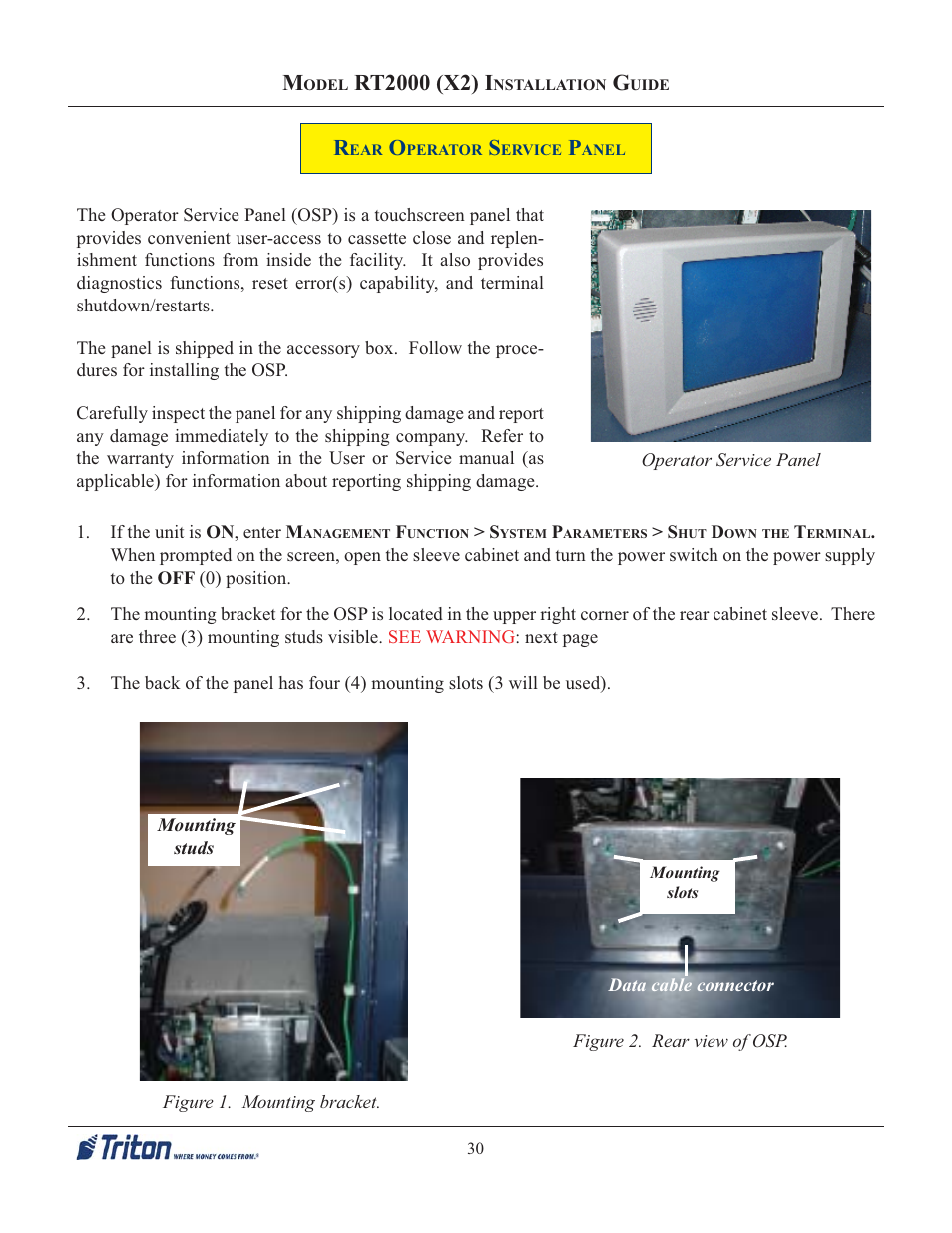 Triton RT2000 X2 Installation Manual User Manual | Page 30 / 36