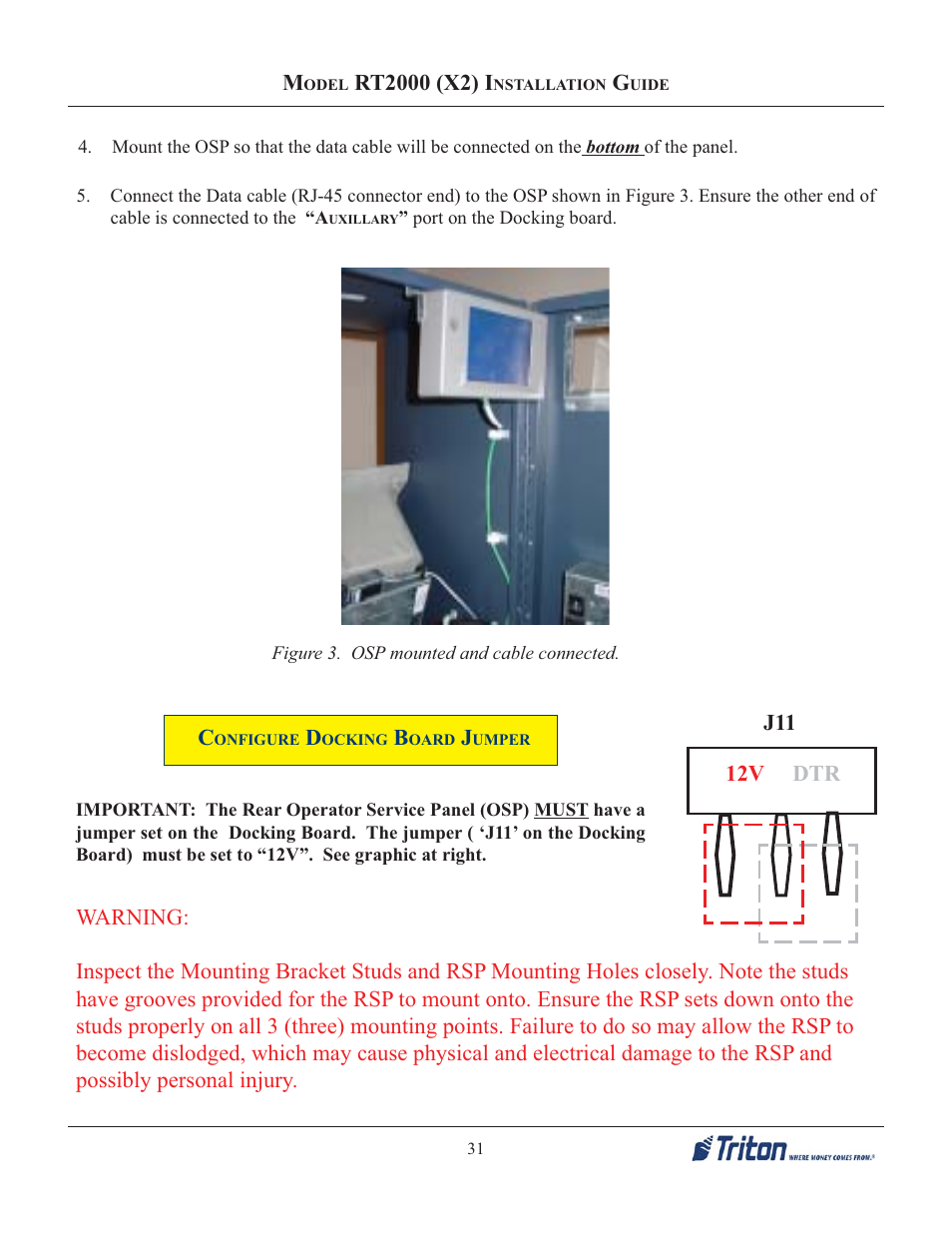 Triton RT2000 X2 Installation Manual User Manual | Page 31 / 36