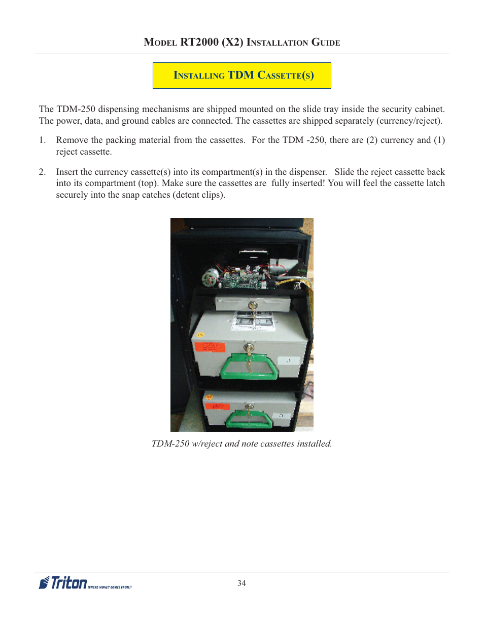 Triton RT2000 X2 Installation Manual User Manual | Page 34 / 36