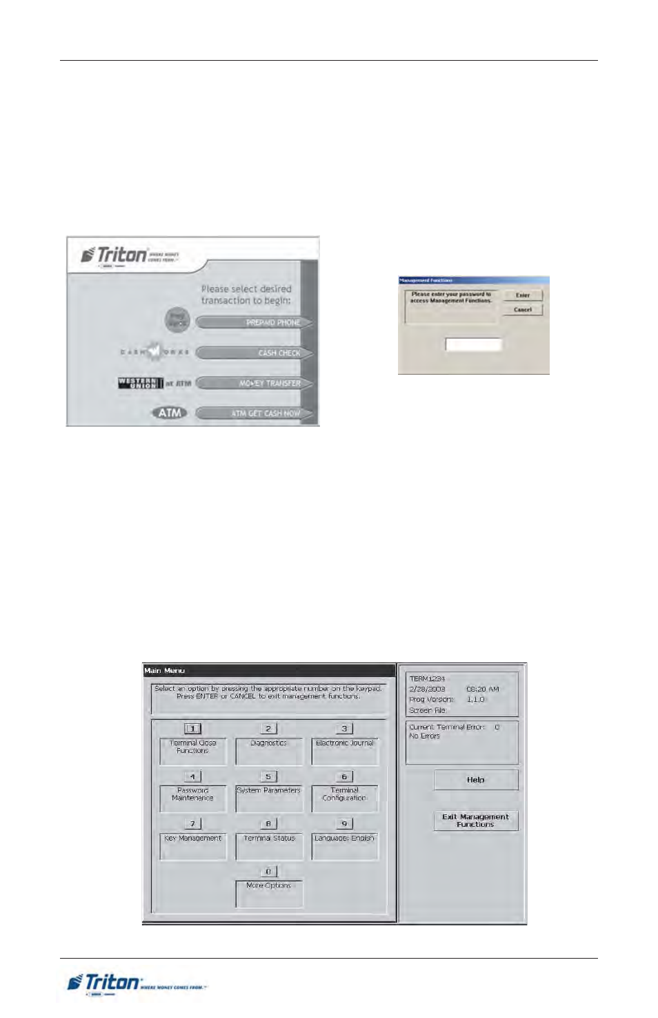 Rt2000 u, Accessing management functions | Triton RT2000 User Manual User Manual | Page 38 / 190