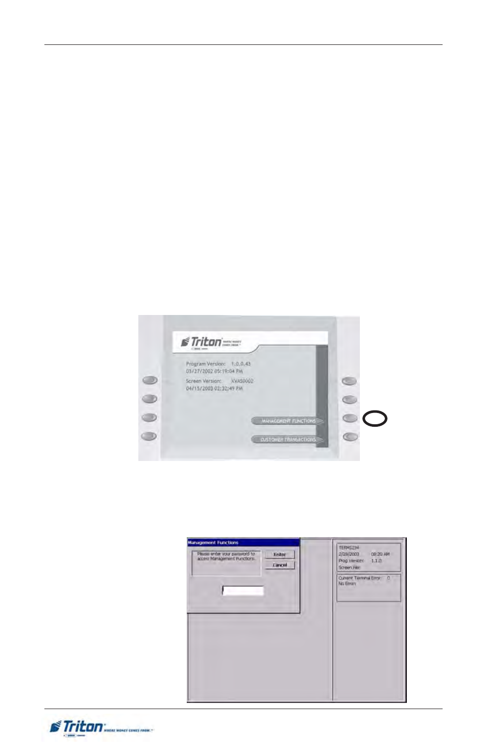 Introduction, Rt2000 u, Accessing the management functions menu | Triton RT2000 User Manual User Manual | Page 60 / 190