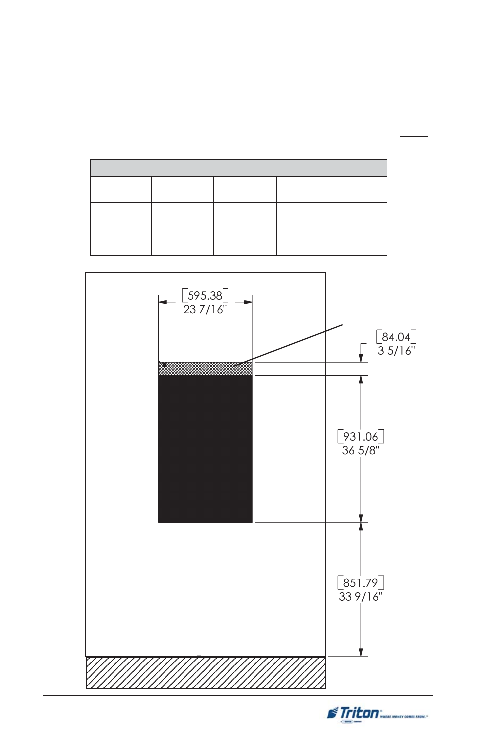 Exterior ground, Xterior, Imensions | Reparation, Nstallation | Triton RT2000 Installation Manual User Manual | Page 23 / 56