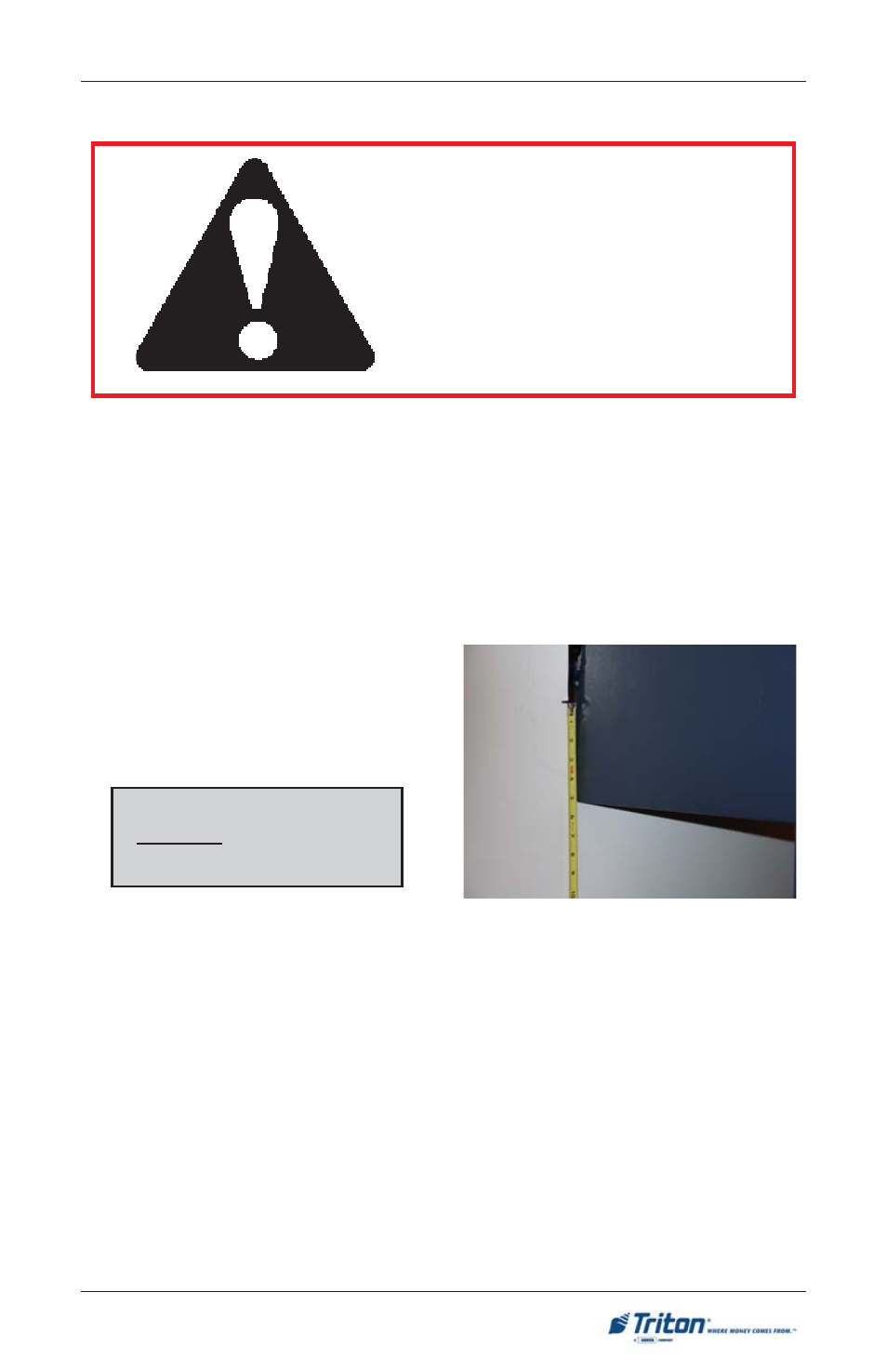 Warning | Triton RT2000 Installation Manual User Manual | Page 31 / 56