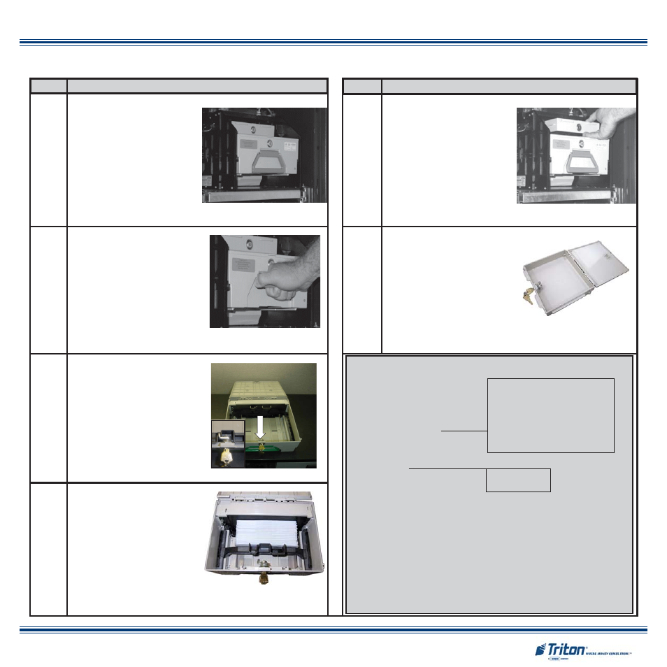 Replenishing cassette(s), Diagnostics | Triton RT2000 Quick Reference Guide User Manual | Page 5 / 6