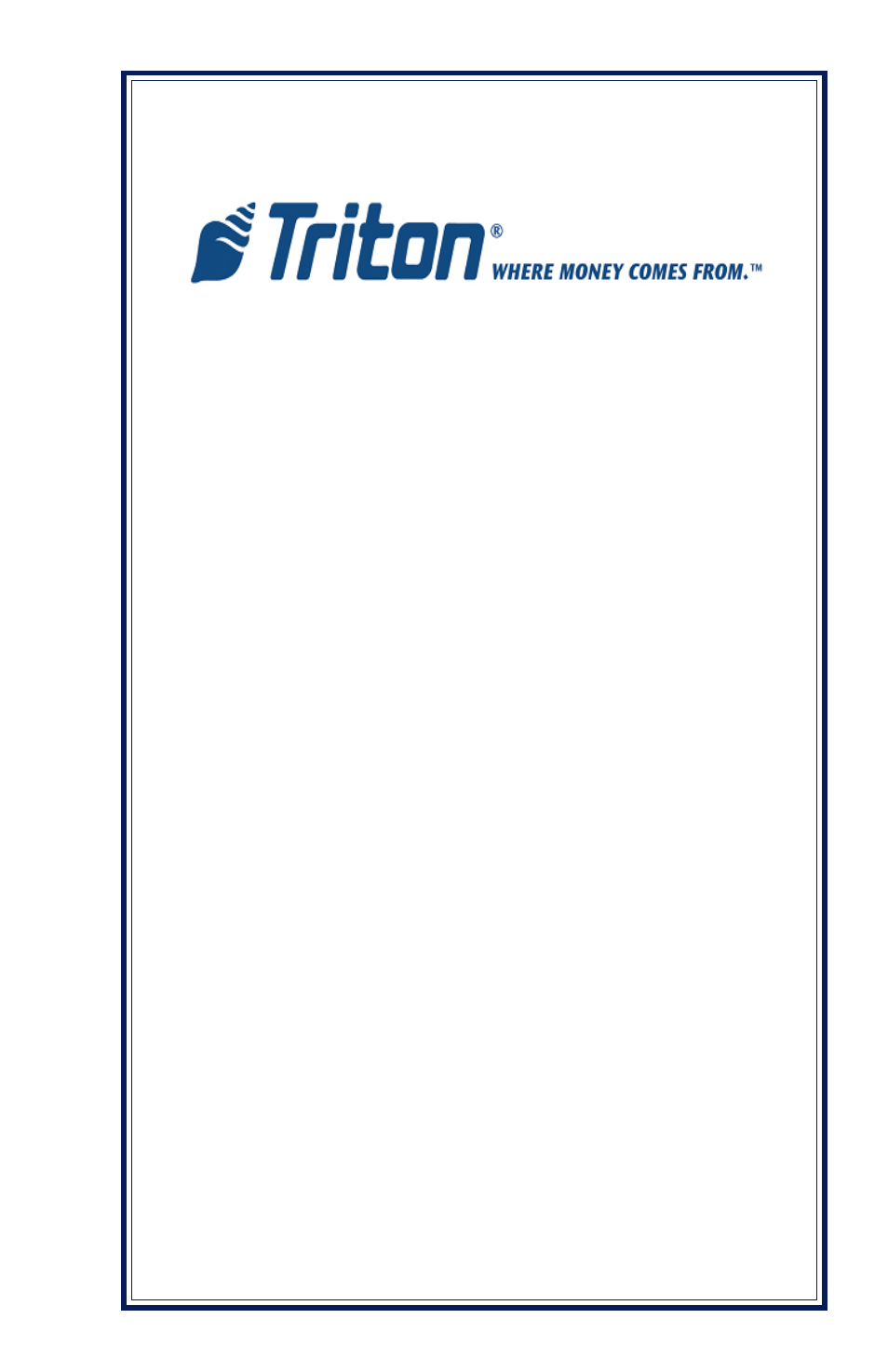 Triton FT5000XP PC-BASED ATMS User Manual User Manual | 207 pages