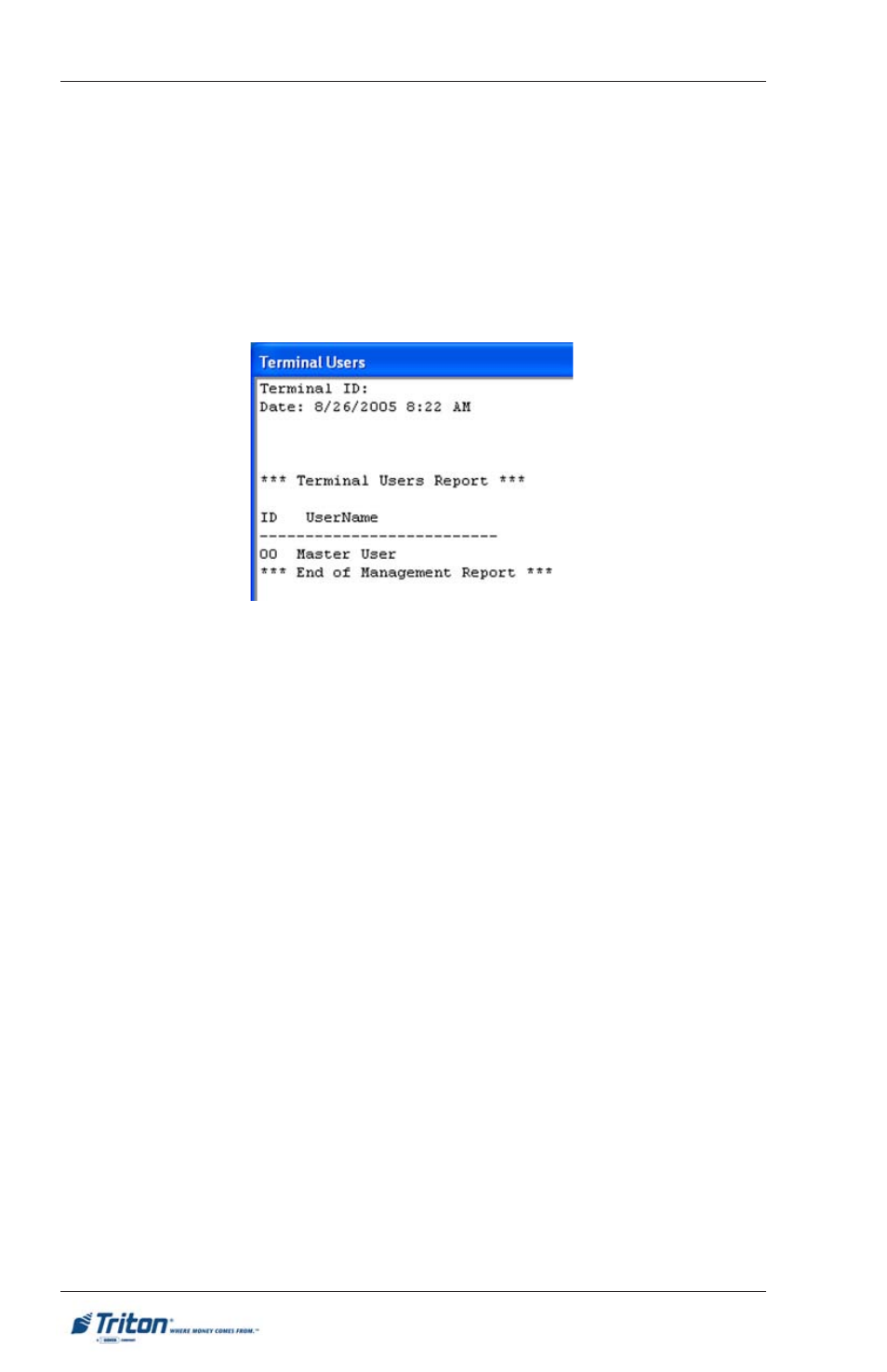 Rl/ft5000 | Triton FT5000XP PC-BASED ATMS User Manual User Manual | Page 114 / 207