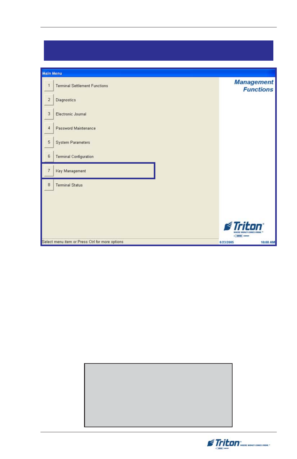 Anagement | Triton FT5000XP PC-BASED ATMS User Manual User Manual | Page 159 / 207