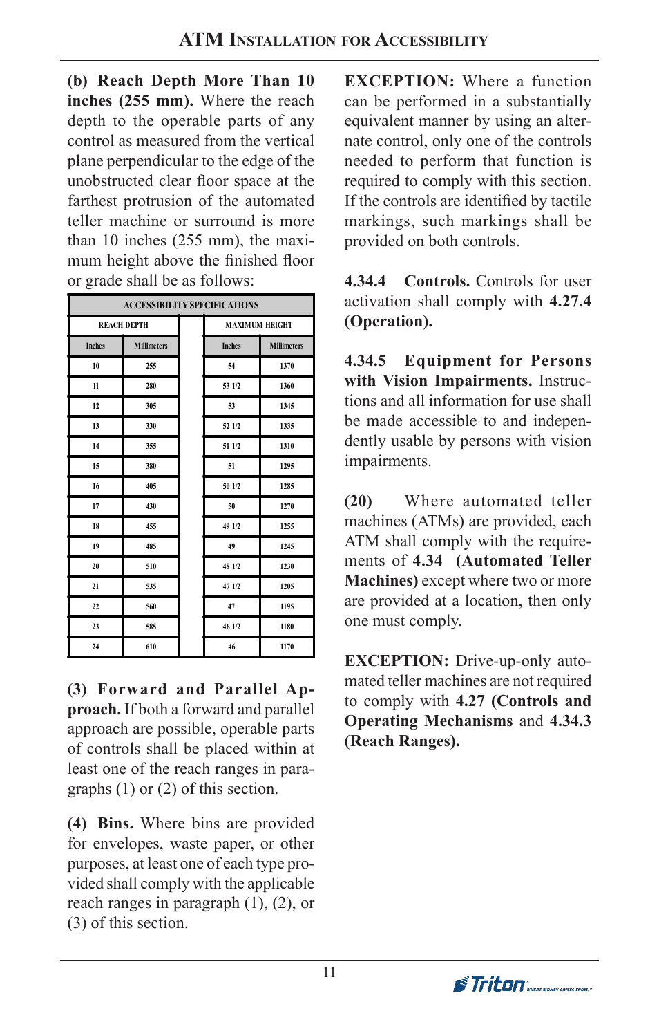 Atm i | Triton RL5000XP PC-BASED ATMS Installation Manual User Manual | Page 11 / 48