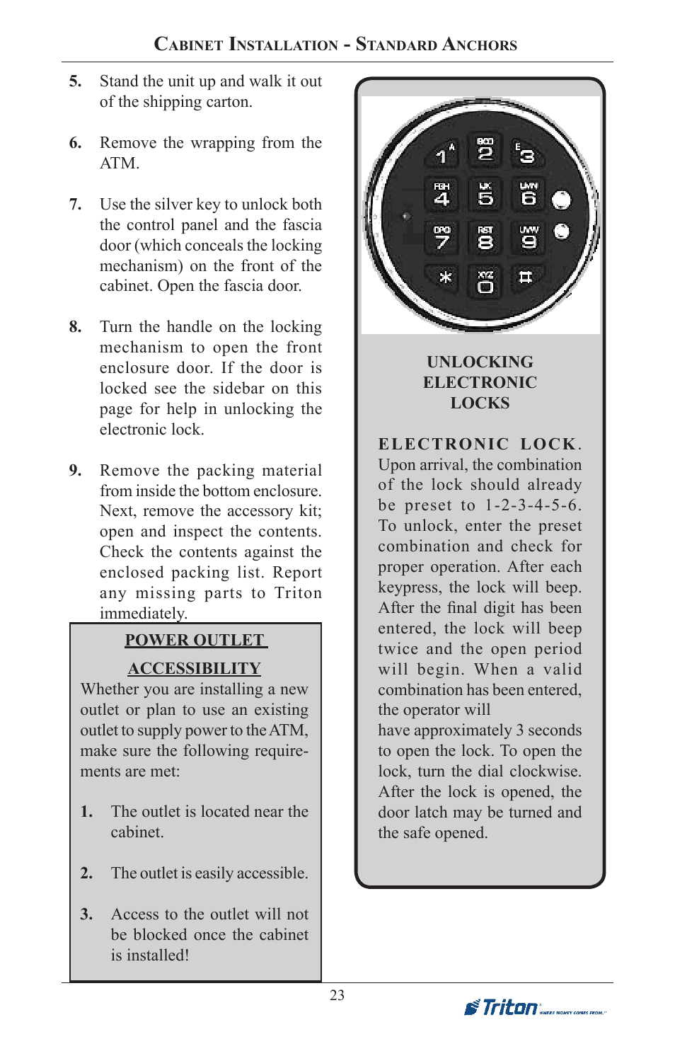 Triton RL5000XP PC-BASED ATMS Installation Manual User Manual | Page 23 / 48