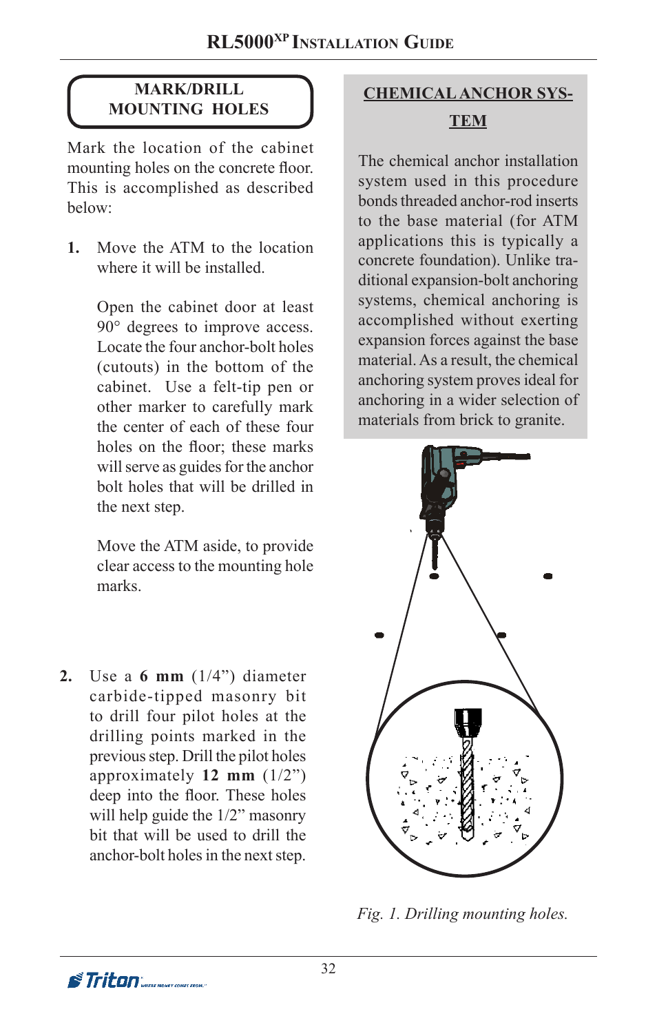 Rl5000 | Triton RL5000XP PC-BASED ATMS Installation Manual User Manual | Page 32 / 48