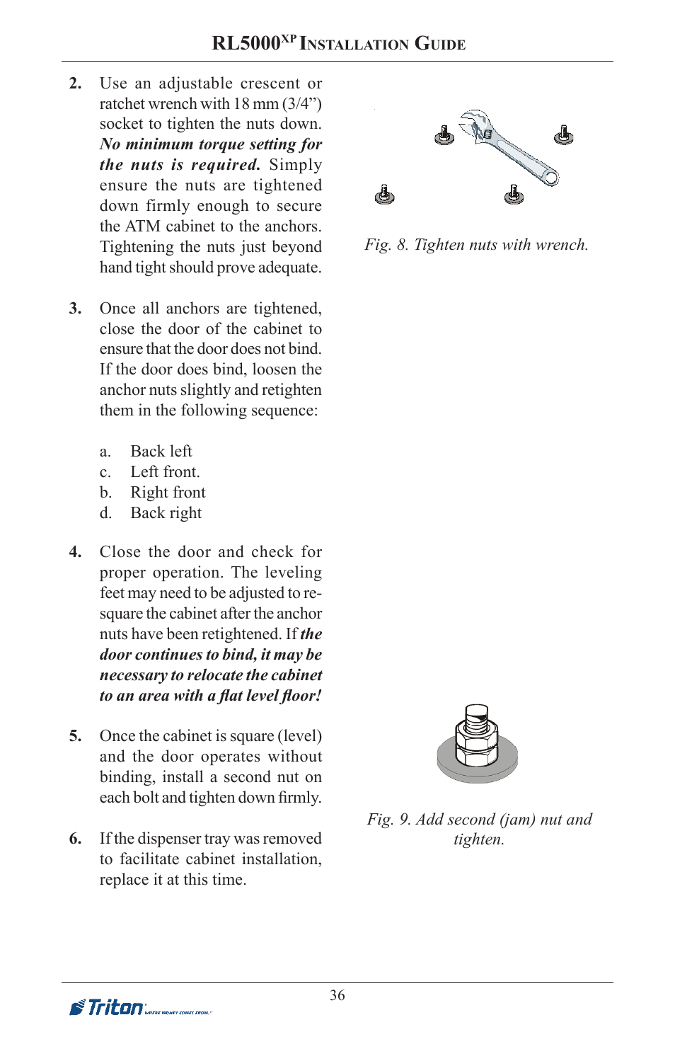 Rl5000 | Triton RL5000XP PC-BASED ATMS Installation Manual User Manual | Page 36 / 48