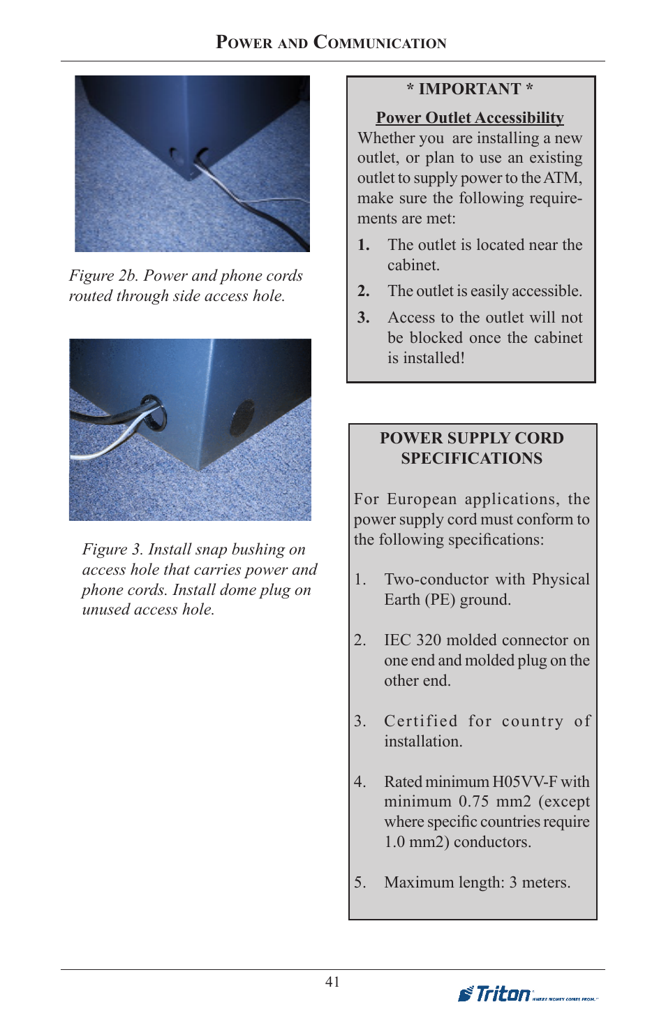 Triton RL5000XP PC-BASED ATMS Installation Manual User Manual | Page 41 / 48