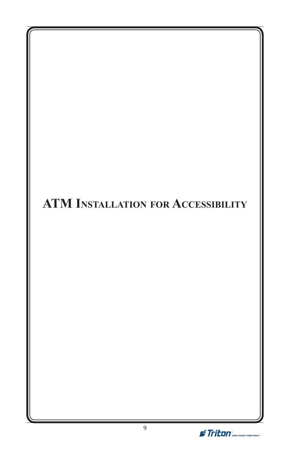 Atm i | Triton RL5000XP PC-BASED ATMS Installation Manual User Manual | Page 9 / 48