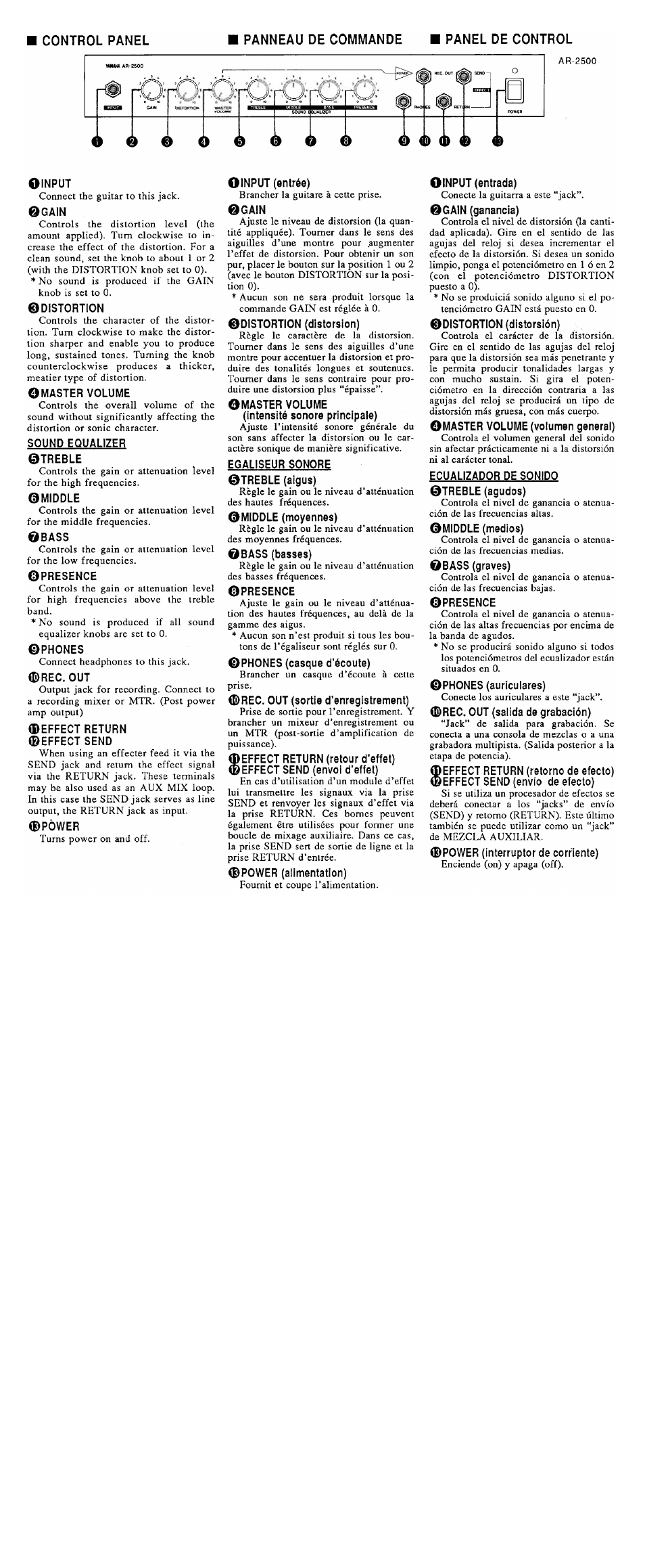 Yamaha AR-1500 User Manual | Page 2 / 4