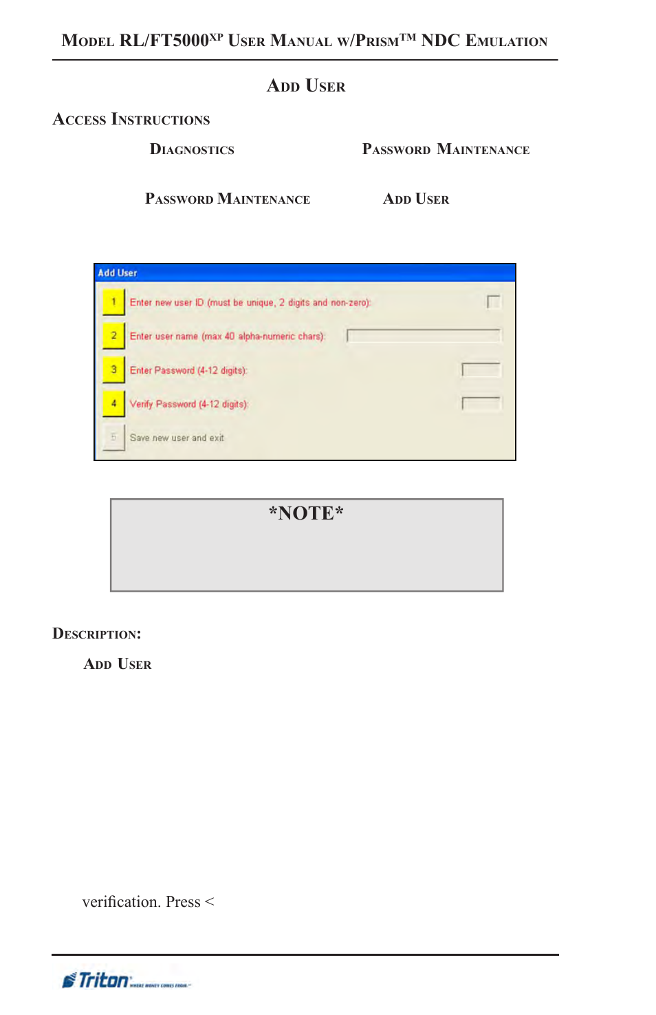 Rl/ft5000, Ndc e | Triton FT5000XP Prism NDC Emulation w/XFS Compliance User Manual User Manual | Page 102 / 129