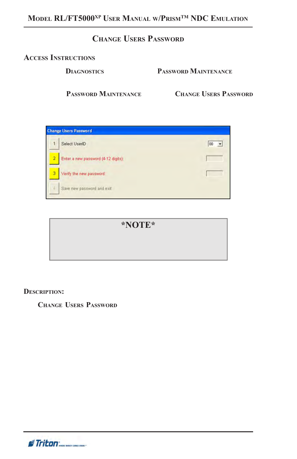 Rl/ft5000, Ndc e | Triton FT5000XP Prism NDC Emulation w/XFS Compliance User Manual User Manual | Page 106 / 129