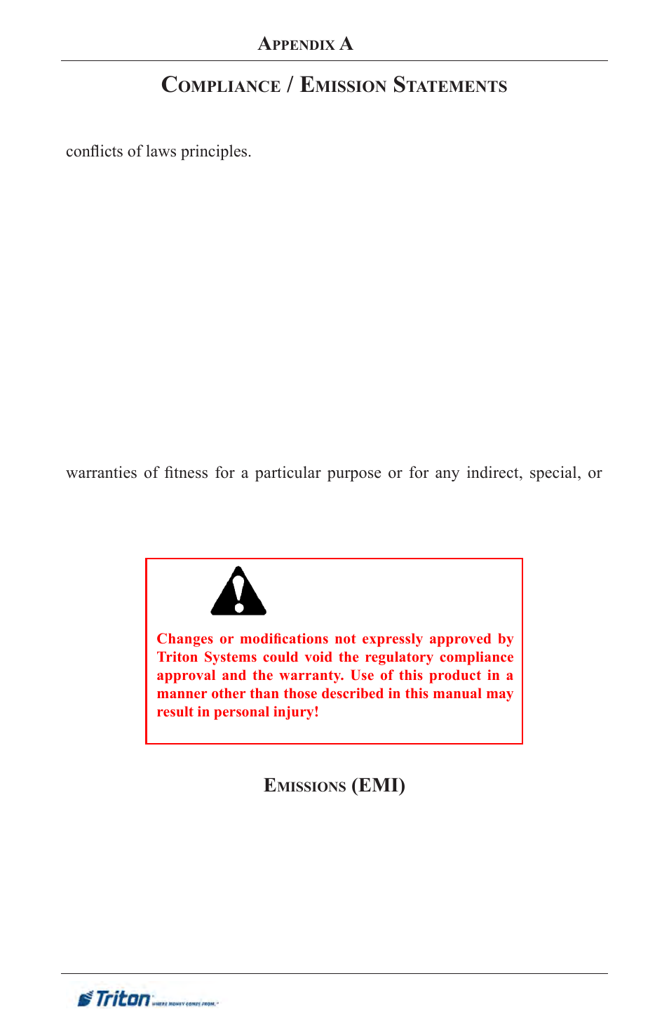 Triton FT5000XP Prism NDC Emulation w/XFS Compliance User Manual User Manual | Page 110 / 129