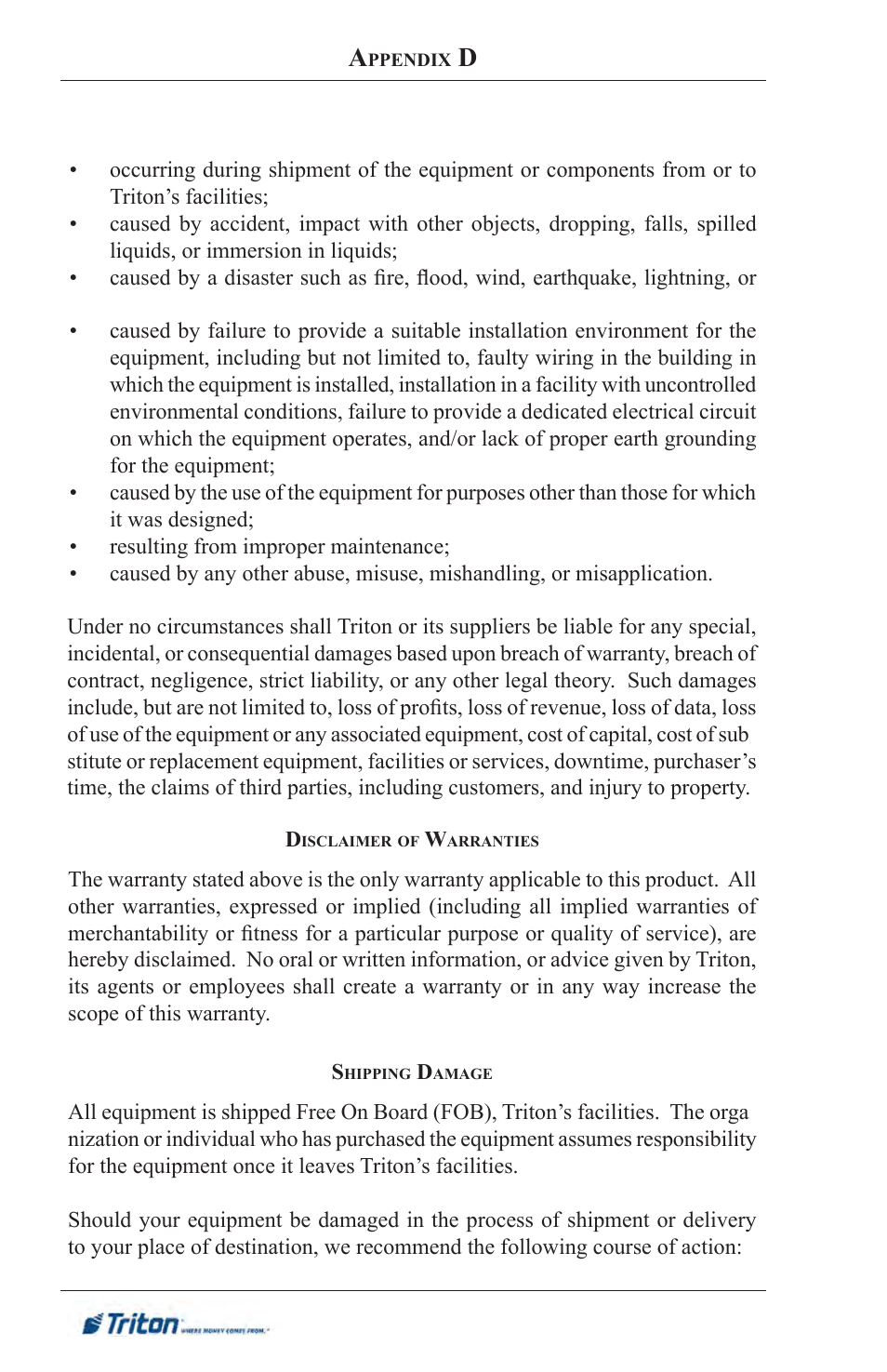 Triton FT5000XP Prism NDC Emulation w/XFS Compliance User Manual User Manual | Page 126 / 129