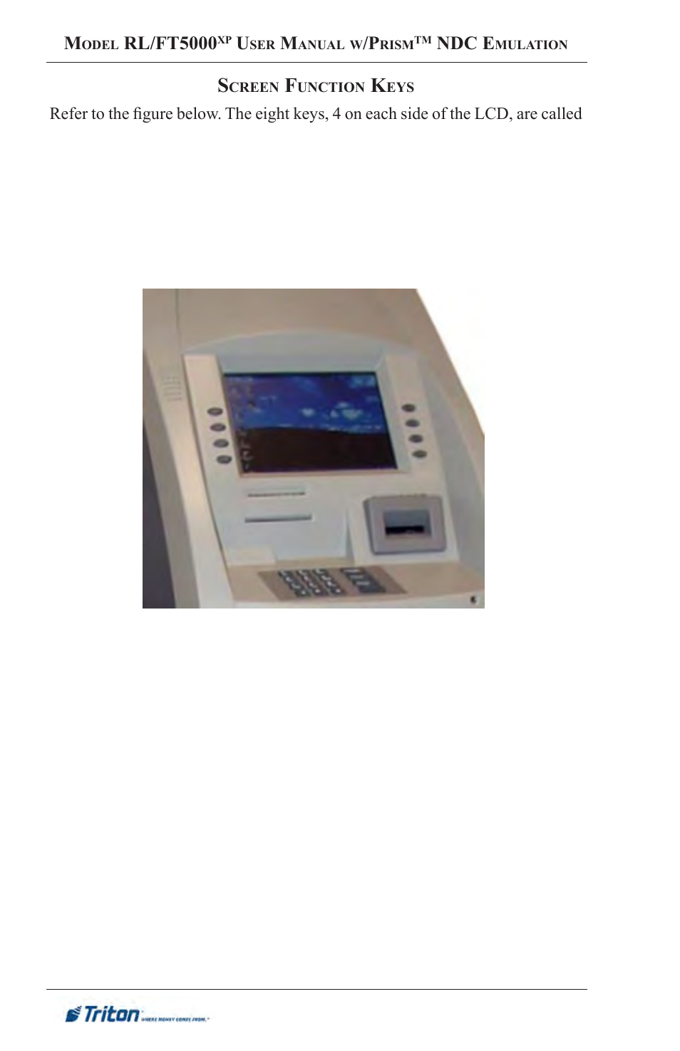 Rl/ft5000, Ndc e | Triton FT5000XP Prism NDC Emulation w/XFS Compliance User Manual User Manual | Page 16 / 129