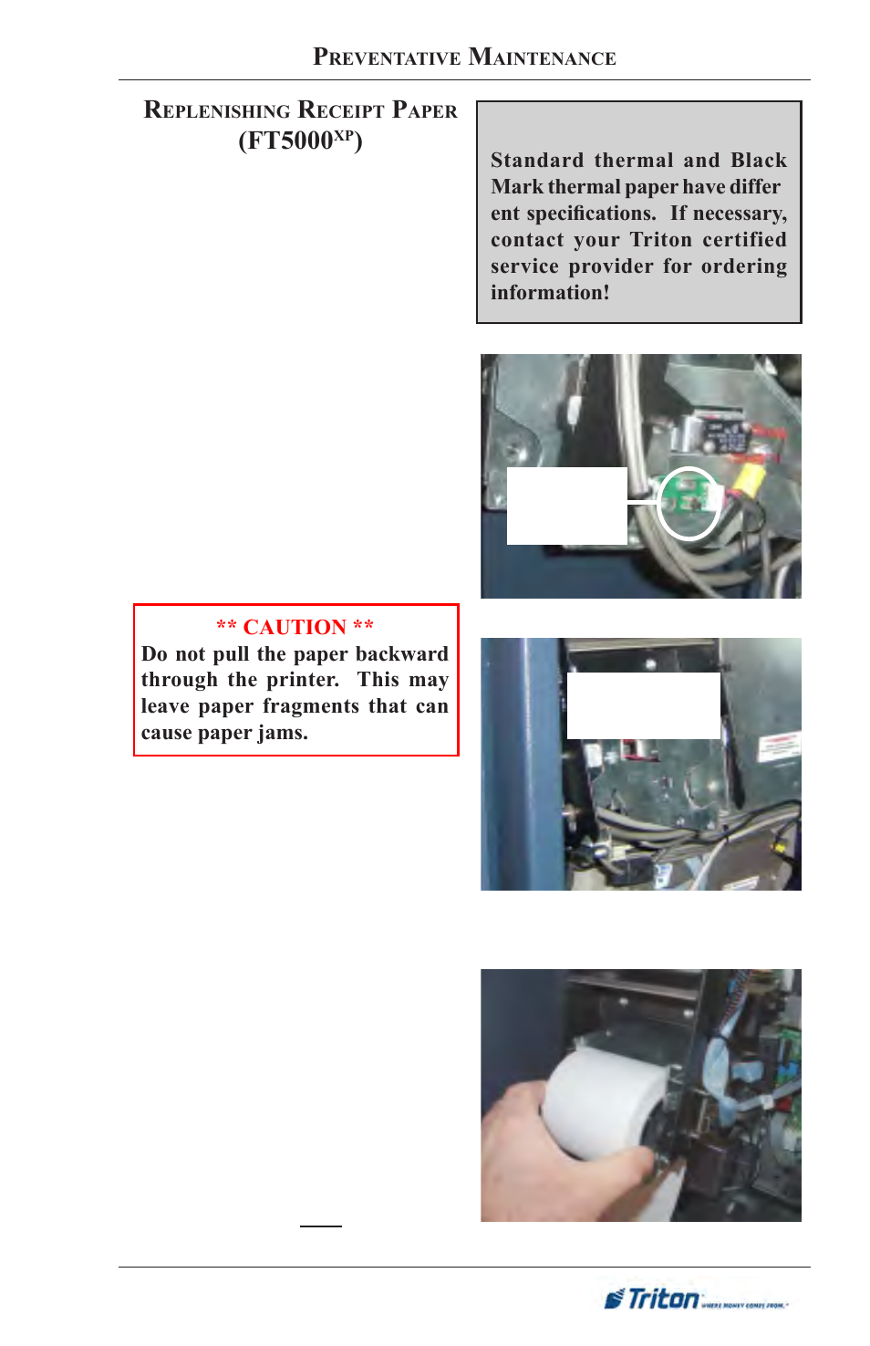 Ft5000 | Triton FT5000XP Prism NDC Emulation w/XFS Compliance User Manual User Manual | Page 35 / 129