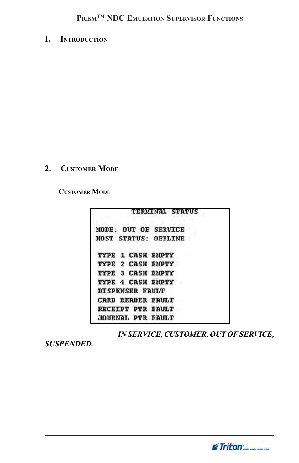 Ndc e | Triton FT5000XP Prism NDC Emulation w/XFS Compliance User Manual User Manual | Page 47 / 129