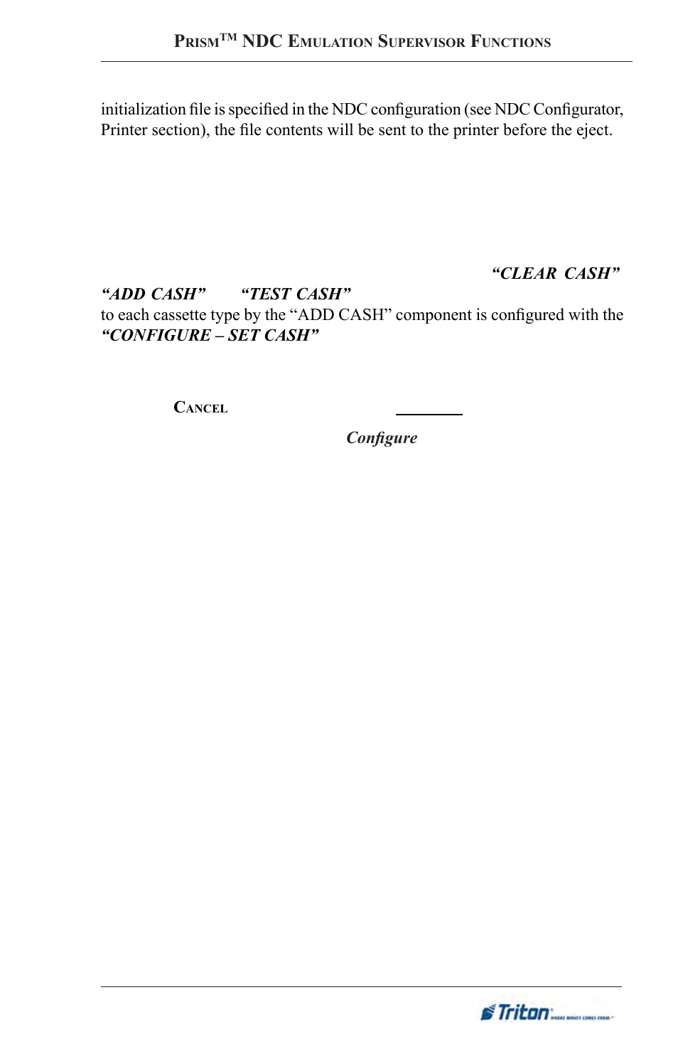 Ndc e | Triton FT5000XP Prism NDC Emulation w/XFS Compliance User Manual User Manual | Page 51 / 129