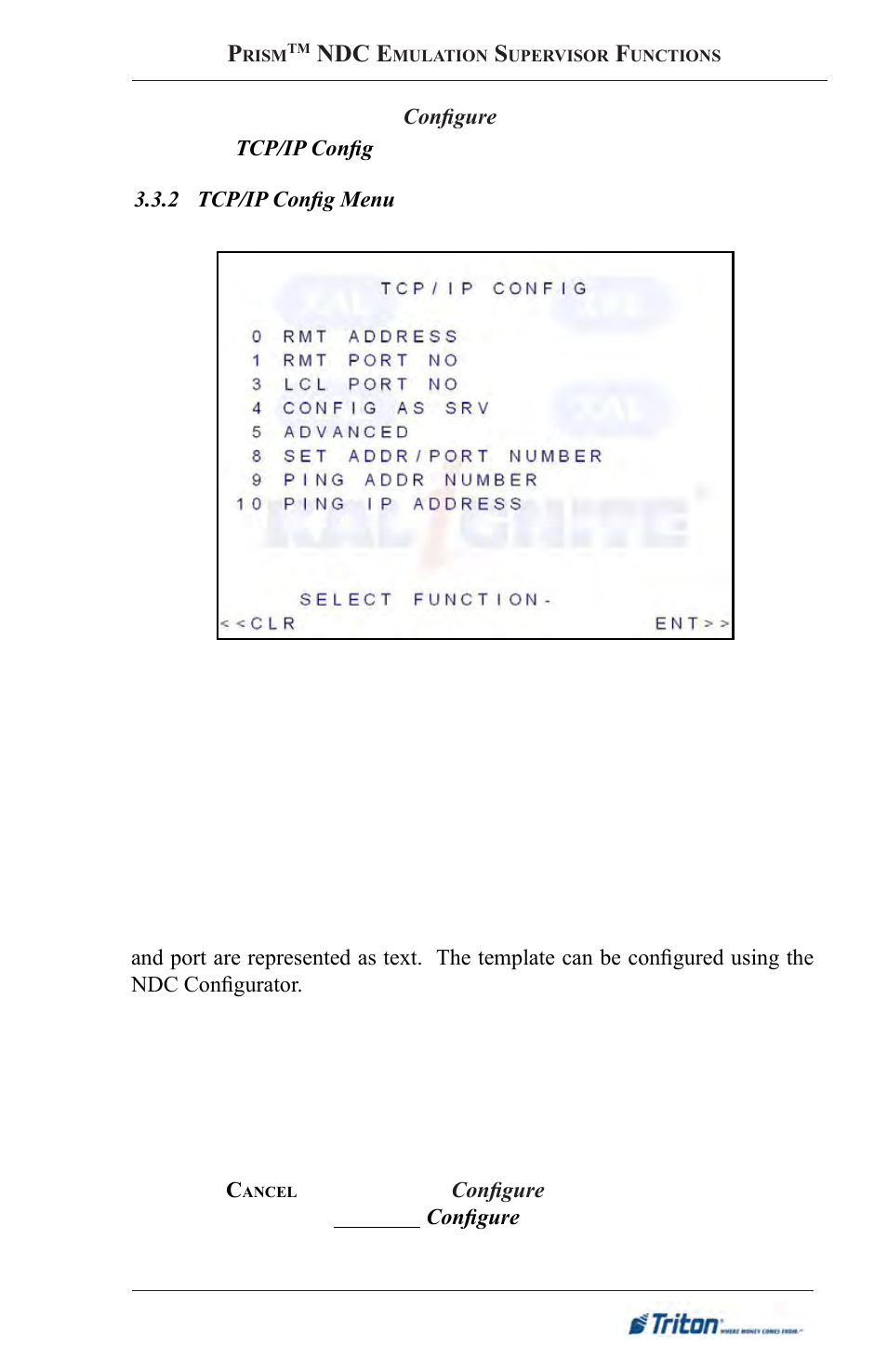 Triton FT5000XP Prism NDC Emulation w/XFS Compliance User Manual User Manual | Page 57 / 129