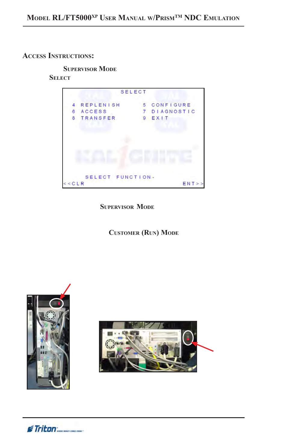 Rl/ft5000, Ndc e | Triton FT5000XP Prism NDC Emulation w/XFS Compliance User Manual User Manual | Page 66 / 129