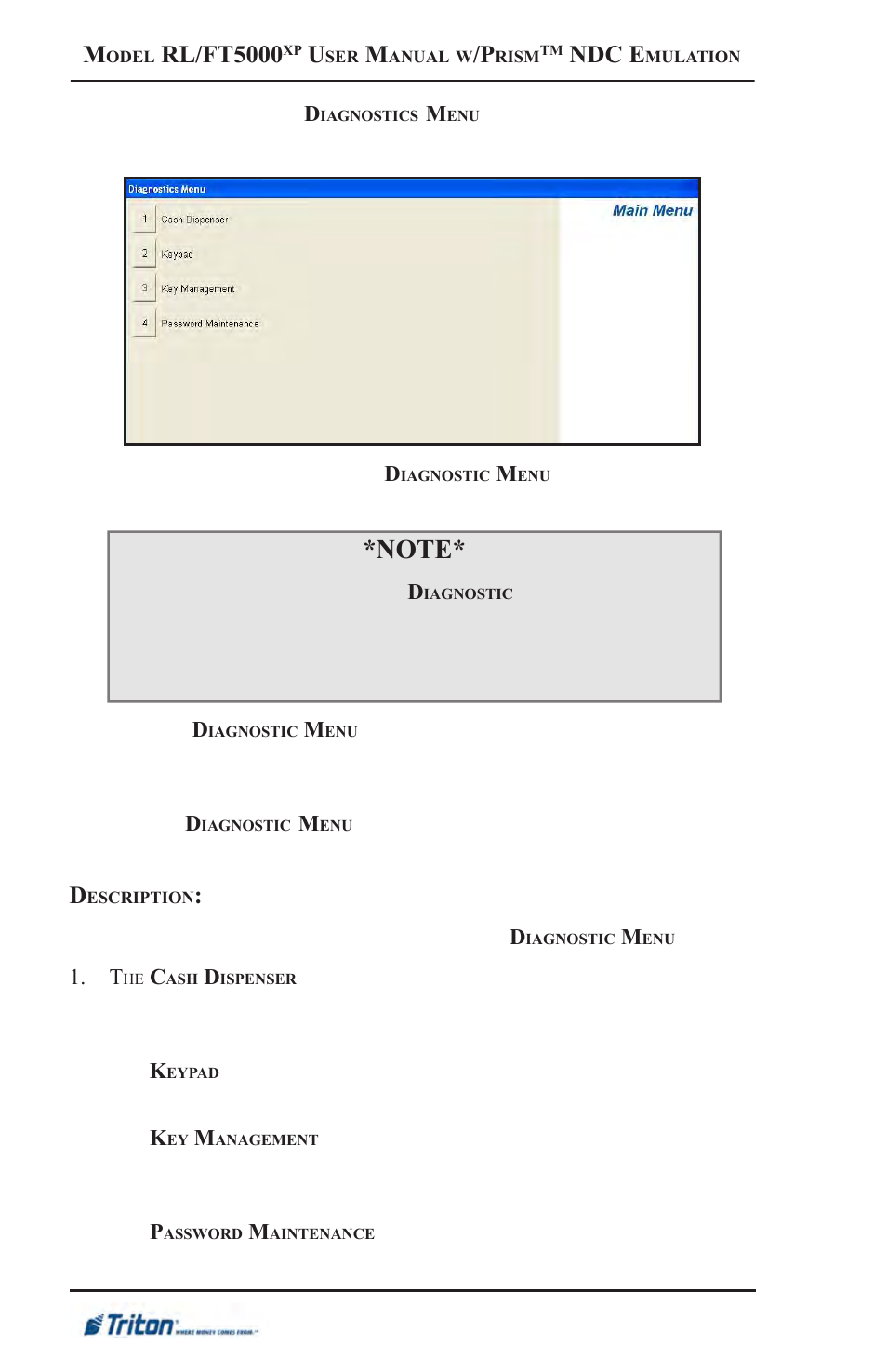 Rl/ft5000, Ndc e | Triton FT5000XP Prism NDC Emulation w/XFS Compliance User Manual User Manual | Page 68 / 129