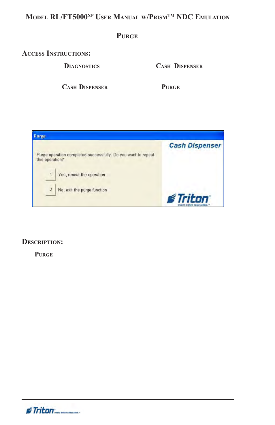 Rl/ft5000, Ndc e | Triton FT5000XP Prism NDC Emulation w/XFS Compliance User Manual User Manual | Page 76 / 129