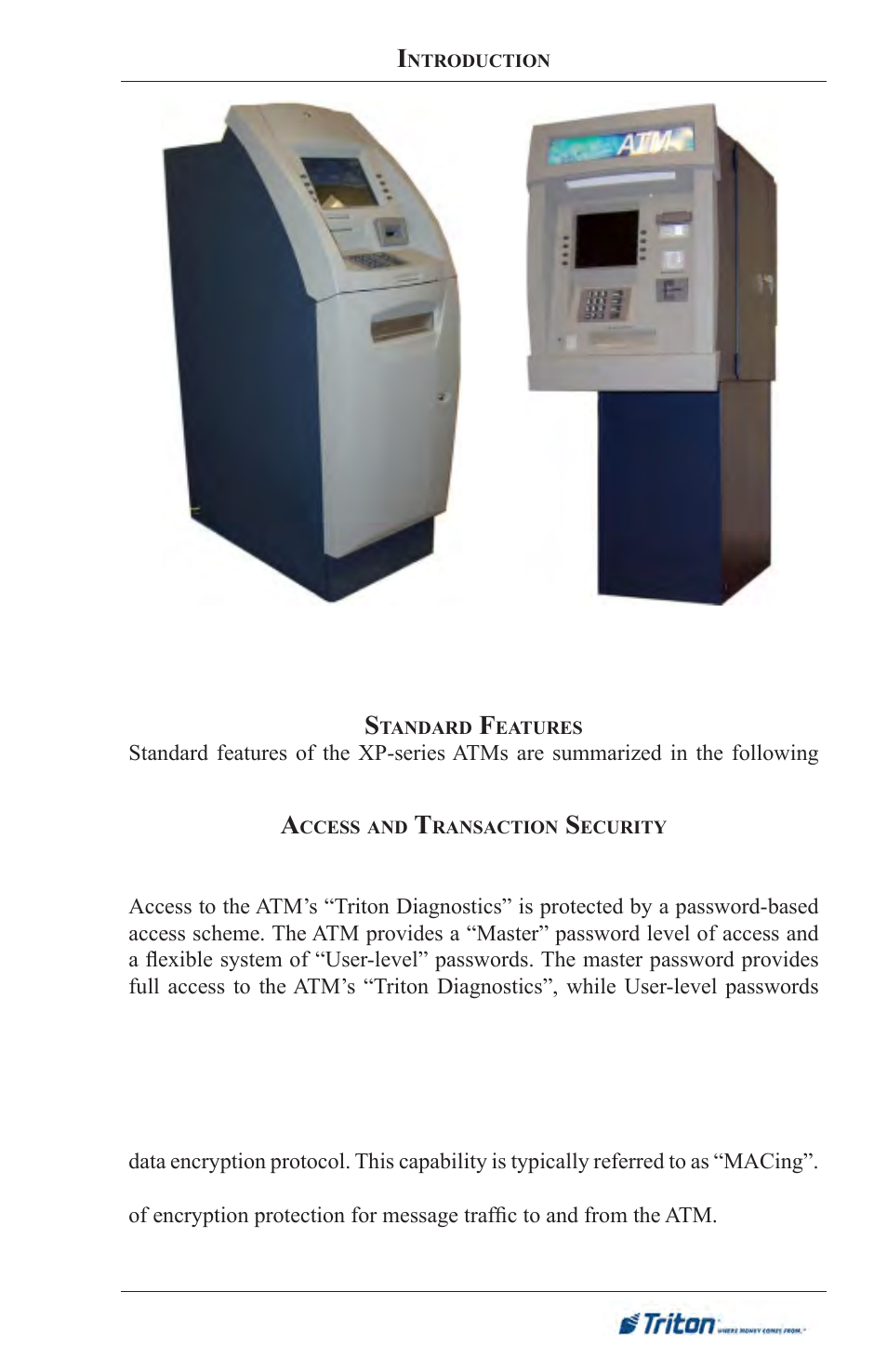 Triton FT5000XP Prism NDC Emulation w/XFS Compliance User Manual User Manual | Page 9 / 129
