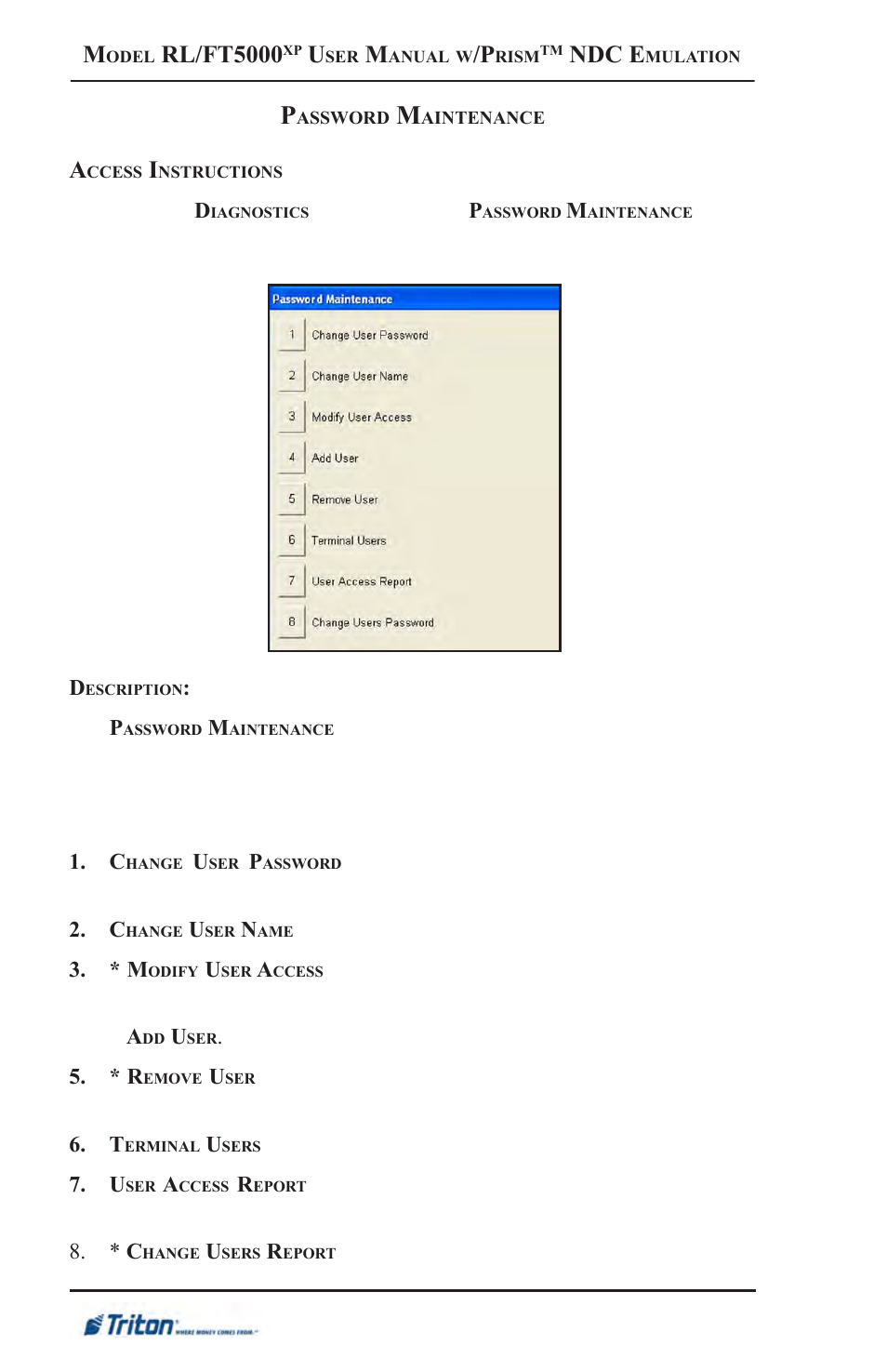 Rl/ft5000, Ndc e | Triton FT5000XP Prism NDC Emulation w/XFS Compliance User Manual User Manual | Page 96 / 129