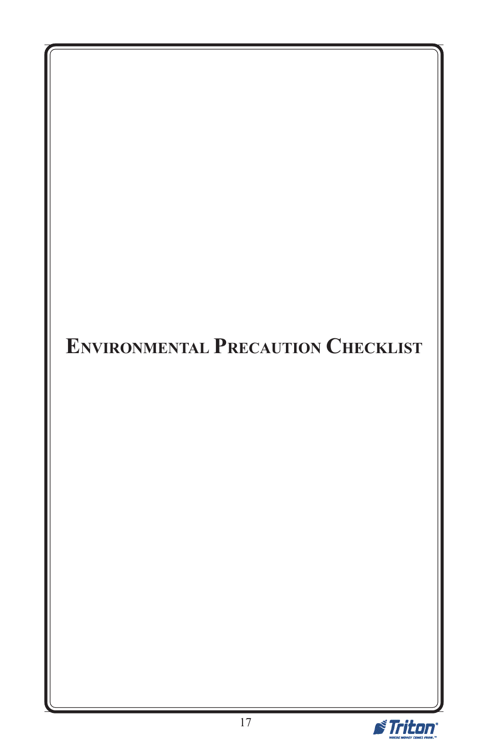 Triton FT5000 PC-BASED ATM Installation Manual User Manual | Page 17 / 48