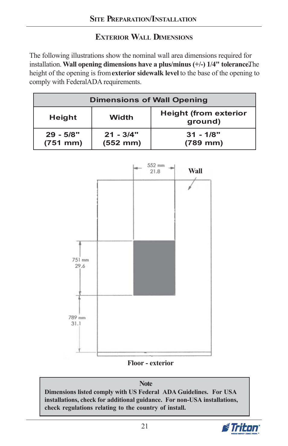 Triton FT5000 PC-BASED ATM Installation Manual User Manual | Page 21 / 48