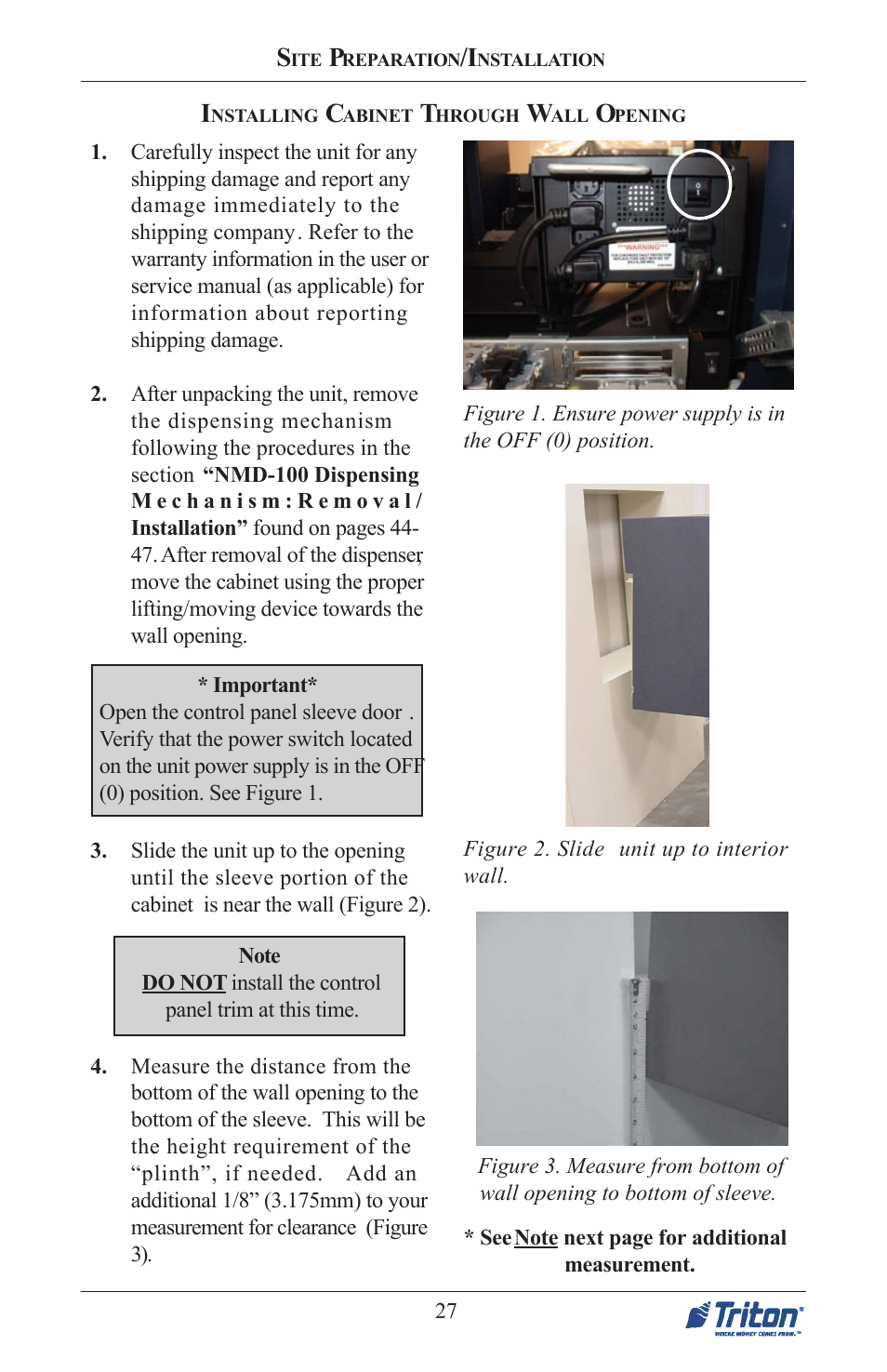 Triton FT5000 PC-BASED ATM Installation Manual User Manual | Page 27 / 48