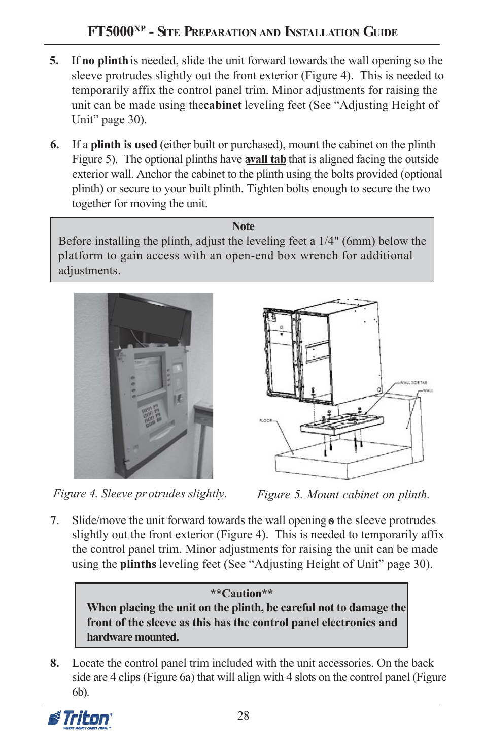 Ft5000 | Triton FT5000 PC-BASED ATM Installation Manual User Manual | Page 28 / 48