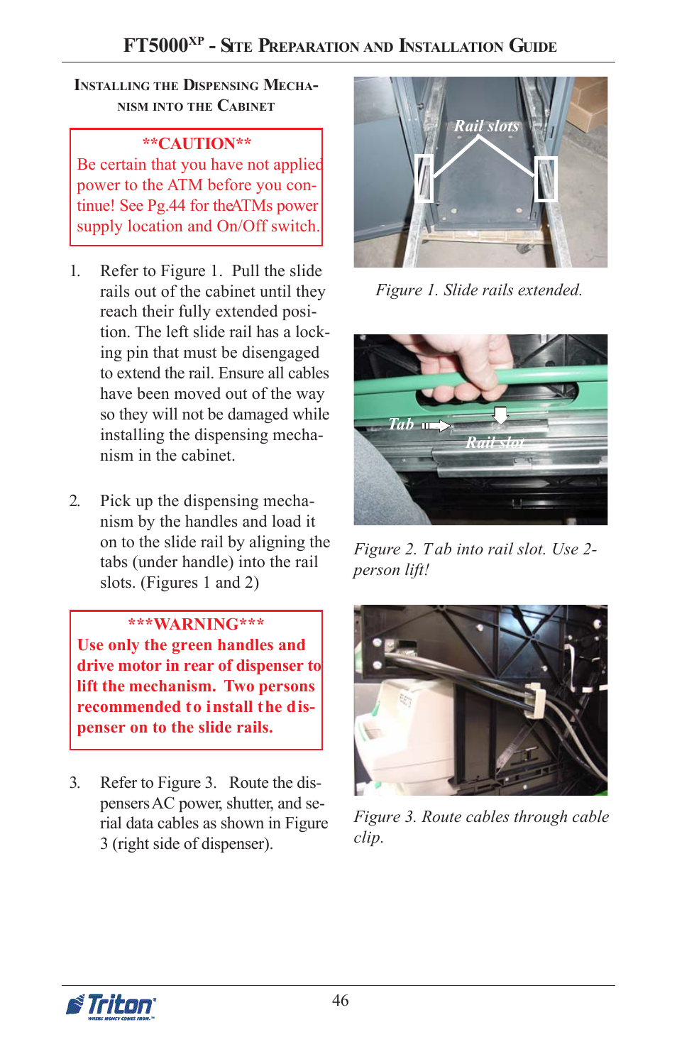 Ft5000 | Triton FT5000 PC-BASED ATM Installation Manual User Manual | Page 46 / 48