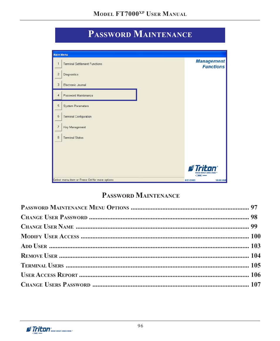 Triton FT7000XP User Manual User Manual | Page 106 / 222