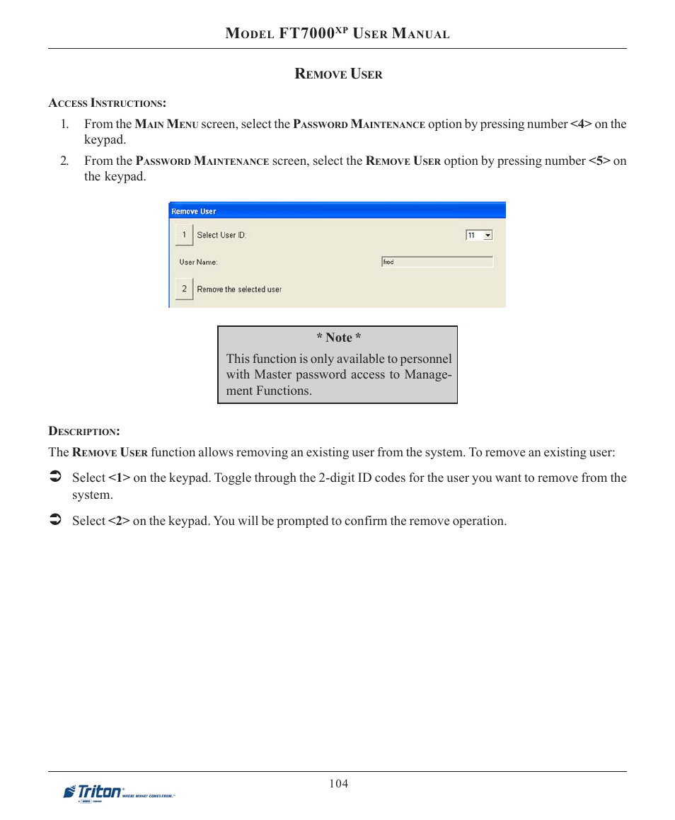 Ft7000 | Triton FT7000XP User Manual User Manual | Page 114 / 222