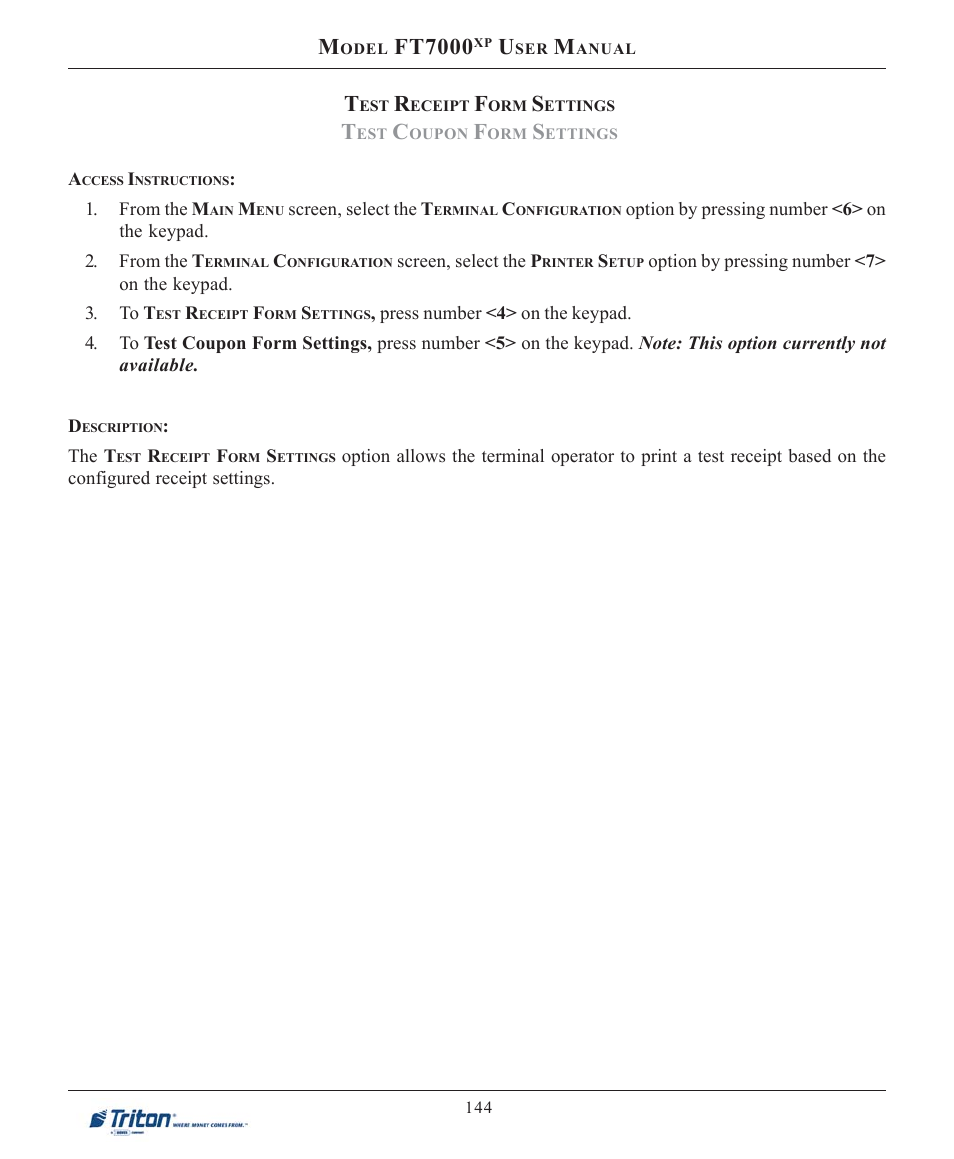 Ft7000 | Triton FT7000XP User Manual User Manual | Page 154 / 222