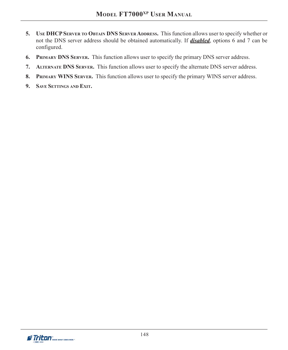 Ft7000 | Triton FT7000XP User Manual User Manual | Page 158 / 222