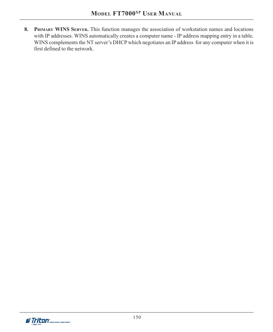 Ft7000 | Triton FT7000XP User Manual User Manual | Page 160 / 222